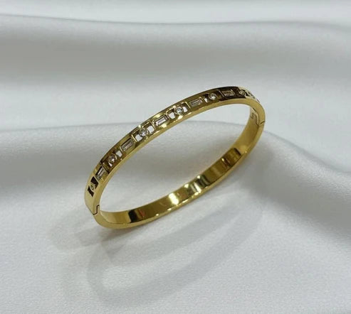 Square Prism Crystal Bangle