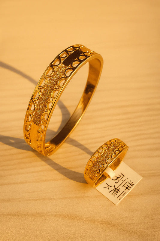 Dual Style Gold-Tone Jewellery Set