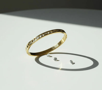 Square Prism Crystal Bangle