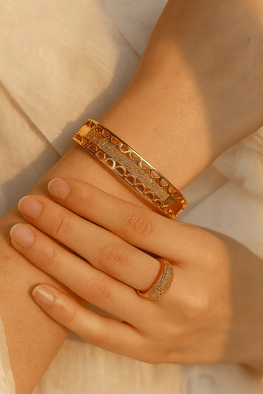 Dual Style Gold-Tone Jewellery Set