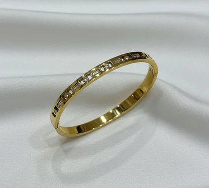 Square Prism Crystal Bangle