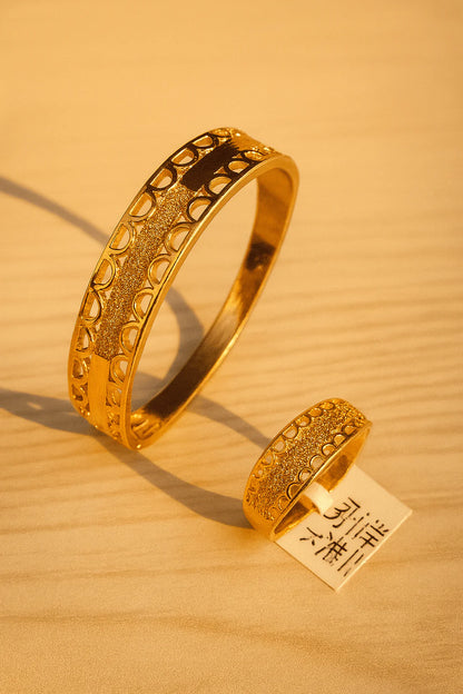 Dual Style Gold-Tone Jewellery Set