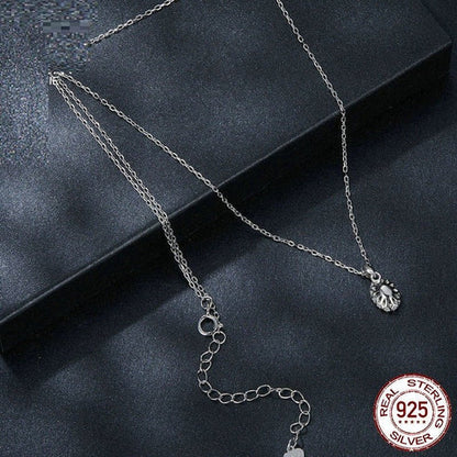 Light Luxury Drop-shaped 1 Karat Shining Moissanite Necklace S925 Sterling Silver White Gold Plated