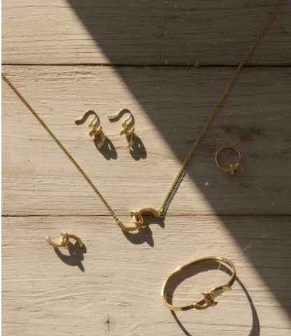 Golden Knot Link Jewelry Set